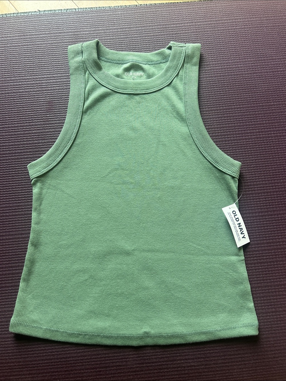 Old Navy Girls Green Ribbed Tank Top